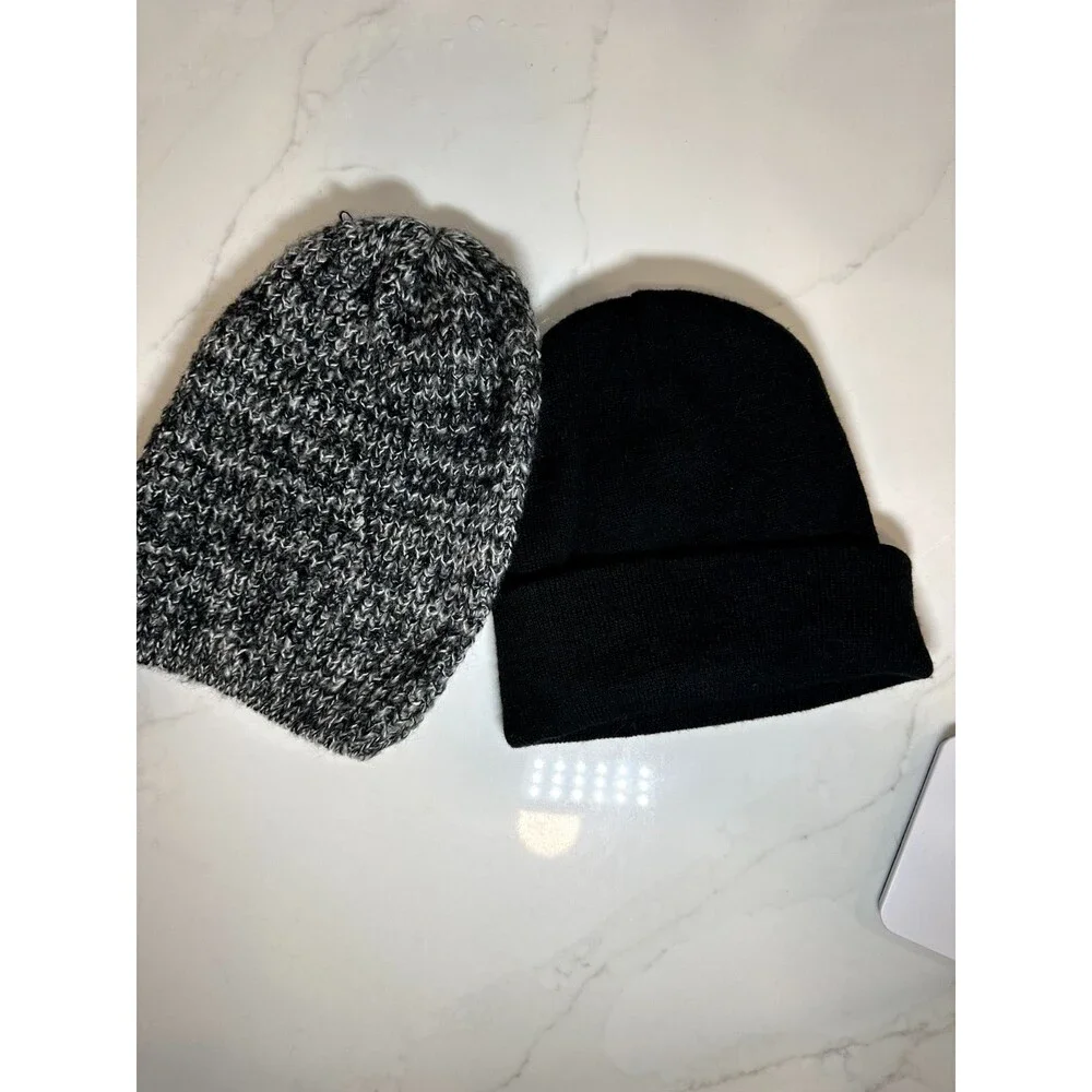 Garage Black and Gray Knit Beanie Duo
